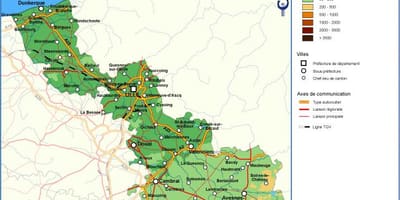 Topographic வரைபடம் Lille